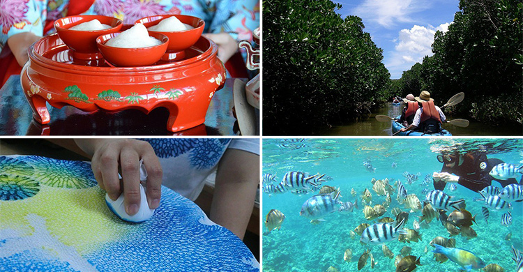 沖繩,文化體驗,珊瑚染,手作,空手道,泡泡茶,獨木舟