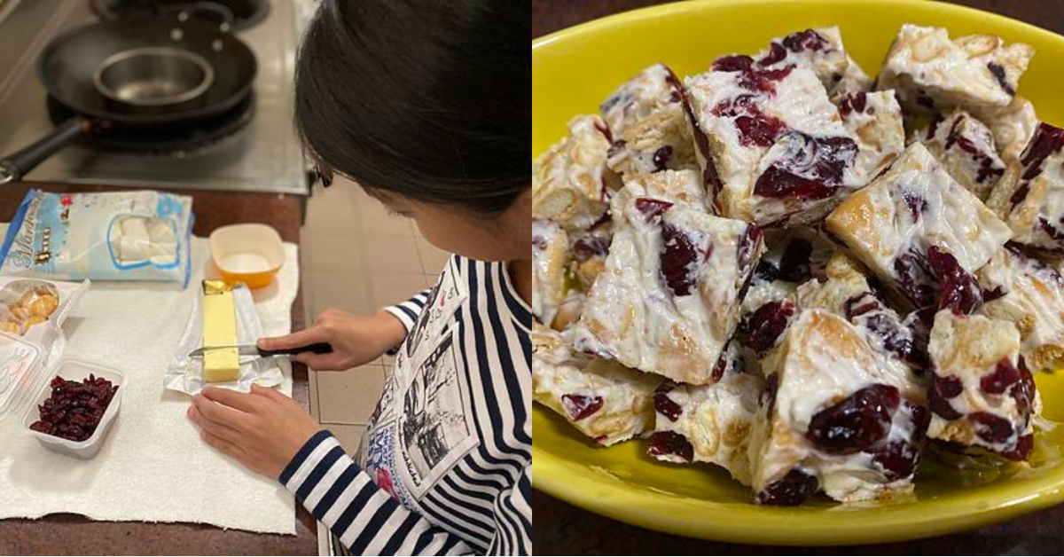 親子DIY！四個材料、超簡單製作甜點「蔓越莓雪Q餅」